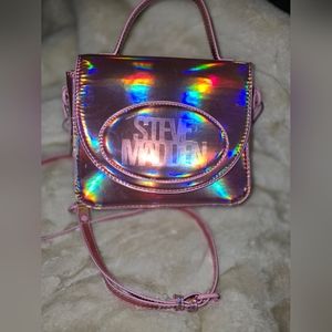 Steve Madden Pink Chrome Crossbody NWT
